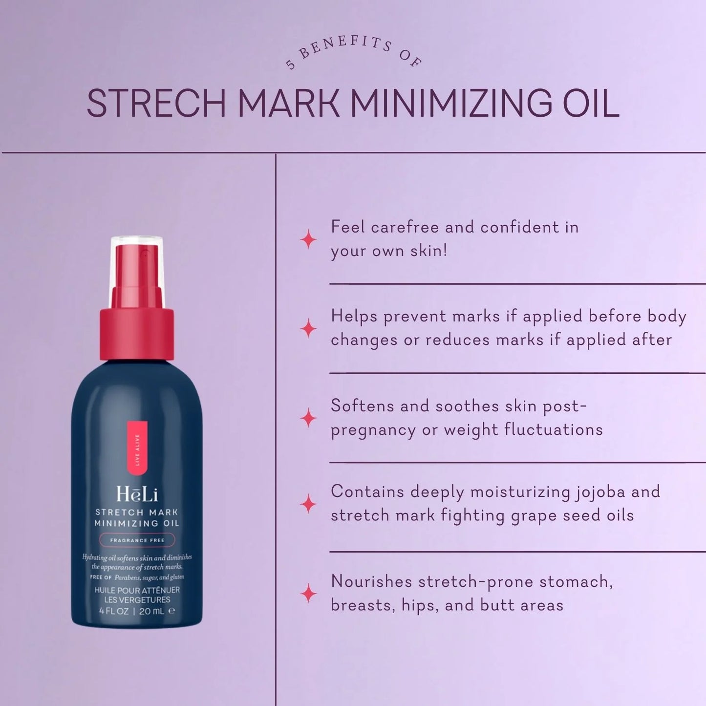HeLi Stretch Mark Minimizing Oil